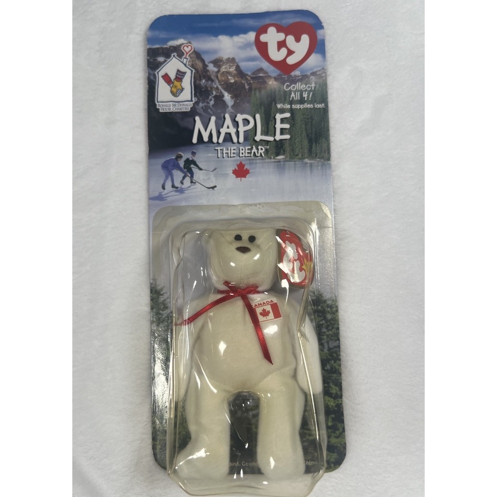 RARE VINTAGE‎ Ty Maple The Bear 1990s in Original Packaging